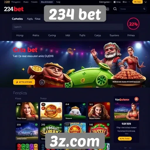 Interface intuitiva do site 234 bet